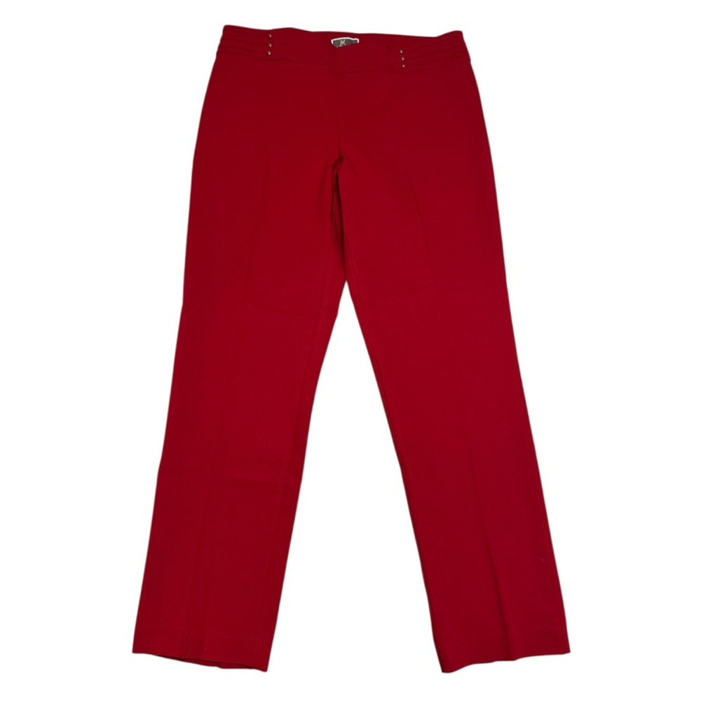 JM Collection Studded Pull-on Pants, Size PL, Red